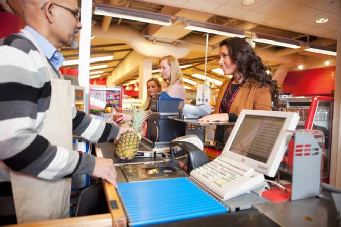 grocery store customers